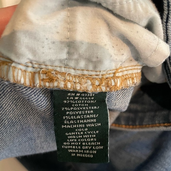 Lauren Ralph Lauren Jeans Denim Straight Leg Ankle Women's 12 Mid Rise Stretch - Picture 5 of 6